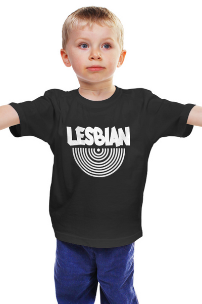 Заказать детскую футболку в Москве. Детская футболка классическая унисекс Lesbian (WHITE) от ZakonVash - готовые дизайны и нанесение принтов.