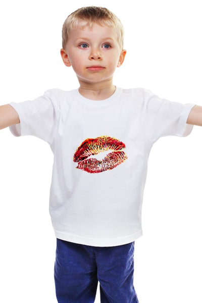 Заказать детскую футболку в Москве. Детская футболка классическая унисекс Помада от Wax  - готовые дизайны и нанесение принтов.