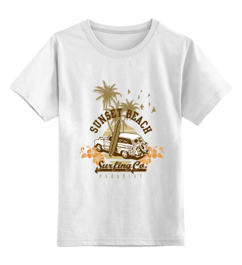 Заказать детскую футболку в Москве. Детская футболка классическая унисекс ....Sunset Beach....Пляж от svetlanakan - готовые дизайны и нанесение принтов.
