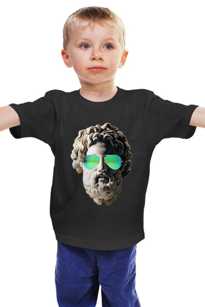 Заказать детскую футболку в Москве. Детская футболка классическая унисекс Греческий бог от Петр Золотухин - готовые дизайны и нанесение принтов.