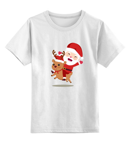 Заказать детскую футболку в Москве. Детская футболка классическая унисекс Новогодняя  от T-shirt print  - готовые дизайны и нанесение принтов.