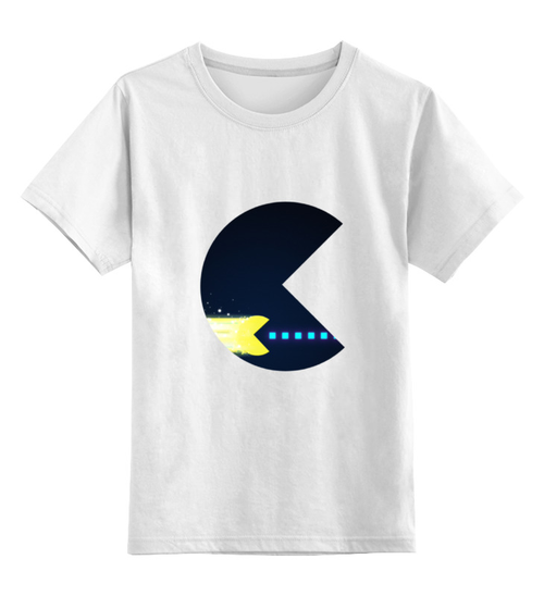 Заказать детскую футболку в Москве. Детская футболка классическая унисекс Pacman (Пакмен) от Andrew Zaycev - готовые дизайны и нанесение принтов.
