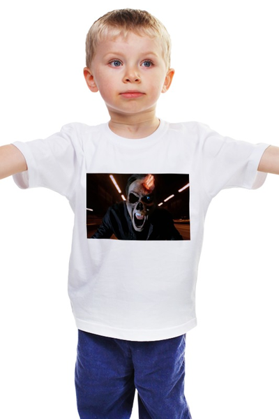 Заказать детскую футболку в Москве. Детская футболка классическая унисекс Призрачный гонщик от Татьяна - готовые дизайны и нанесение принтов.