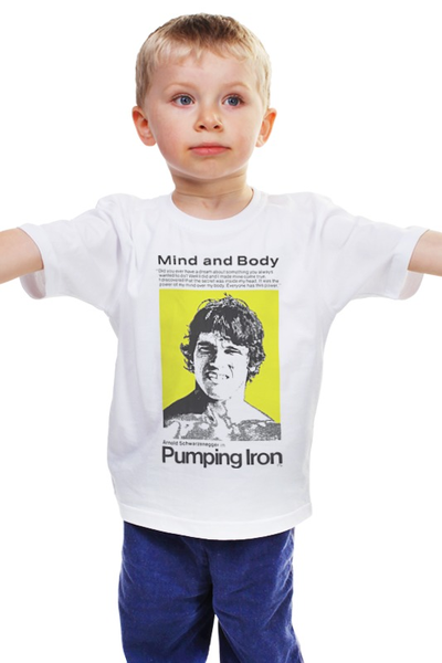 Заказать детскую футболку в Москве. Детская футболка классическая унисекс Pumping Iron  от KinoArt - готовые дизайны и нанесение принтов.