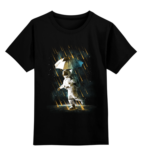 Заказать детскую футболку в Москве. Детская футболка классическая унисекс Метеоритный дождь от printik - готовые дизайны и нанесение принтов.