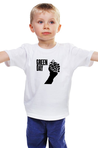 Заказать детскую футболку в Москве. Детская футболка классическая унисекс Green day от walek - готовые дизайны и нанесение принтов.