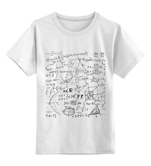 Заказать детскую футболку в Москве. Детская футболка классическая унисекс Математика, физика, формулы от Ксения Золотухина - готовые дизайны и нанесение принтов.