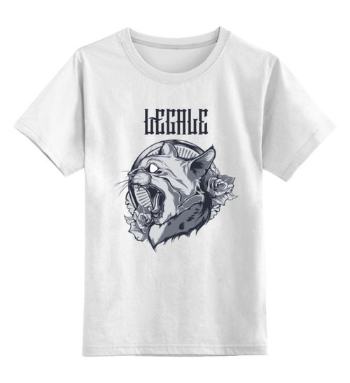 Заказать детскую футболку в Москве. Детская футболка классическая унисекс The cat от Legale Prints - готовые дизайны и нанесение принтов.