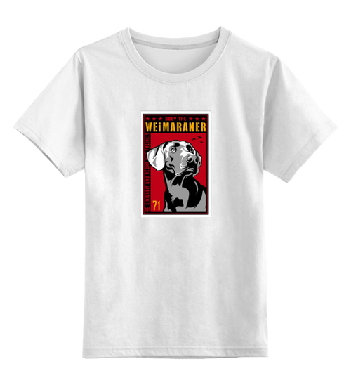 Заказать детскую футболку в Москве. Детская футболка классическая унисекс Собака: WEIMARANER от Виктор Гришин - готовые дизайны и нанесение принтов.