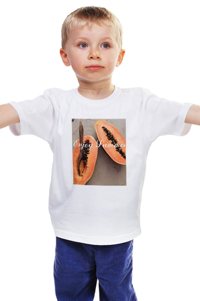 Заказать детскую футболку в Москве. Детская футболка классическая унисекс Фрукты от denivolkov - готовые дизайны и нанесение принтов.