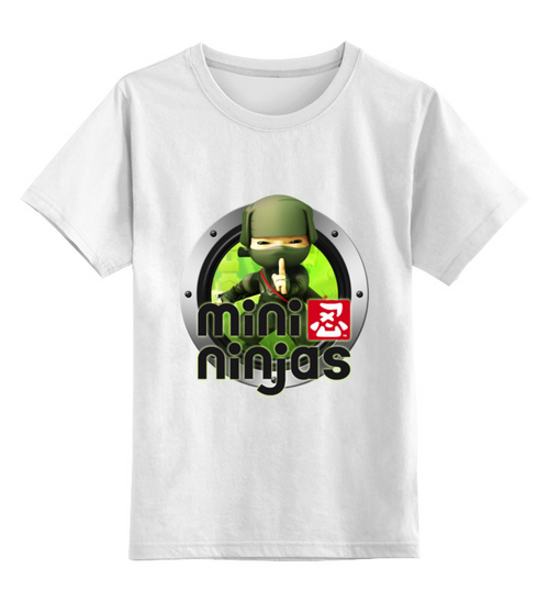 Заказать детскую футболку в Москве. Детская футболка классическая унисекс Mini Ninjas от THE_NISE  - готовые дизайны и нанесение принтов.