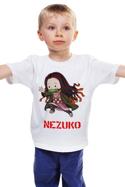 Заказать детскую футболку в Москве. Детская футболка классическая унисекс Nezuko от Дана Столыпина - готовые дизайны и нанесение принтов.