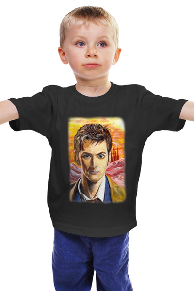 Заказать детскую футболку в Москве. Детская футболка классическая унисекс Десятый Доктор (Tenth 10th Doctor) от Madeline Black - готовые дизайны и нанесение принтов.