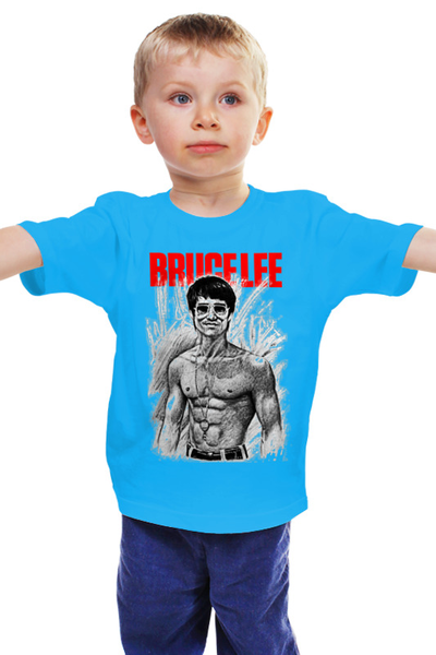 Заказать детскую футболку в Москве. Детская футболка классическая унисекс Bruce Lee от Leichenwagen - готовые дизайны и нанесение принтов.