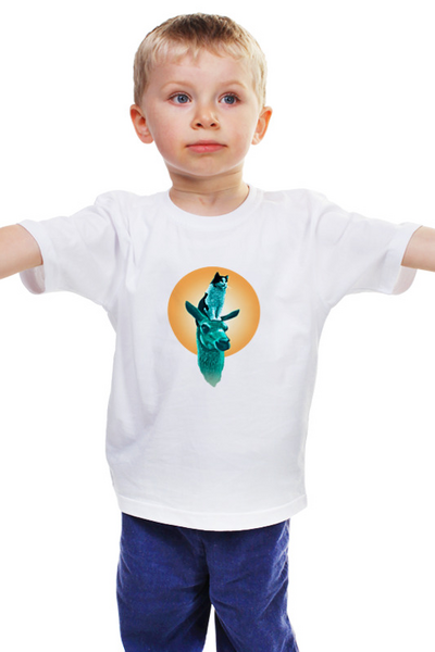 Заказать детскую футболку в Москве. Детская футболка классическая унисекс Животные от ПРИНТЫ ПЕЧАТЬ  - готовые дизайны и нанесение принтов.