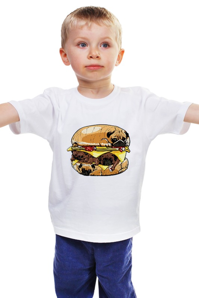 Заказать детскую футболку в Москве. Детская футболка классическая унисекс Sandwich dog от ПРИНТЫ ПЕЧАТЬ  - готовые дизайны и нанесение принтов.