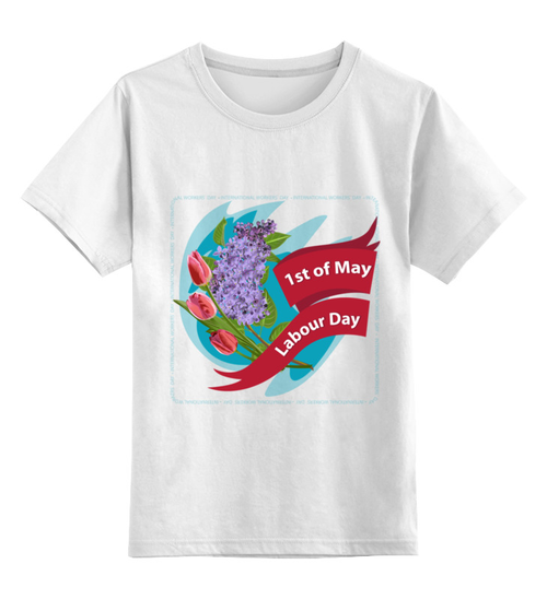 Заказать детскую футболку в Москве. Детская футболка классическая унисекс 1 мая от Сакурана  - готовые дизайны и нанесение принтов.