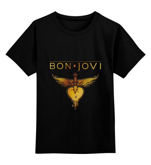 Заказать детскую футболку в Москве. Детская футболка классическая унисекс Bon Jovi от Денис - готовые дизайны и нанесение принтов.