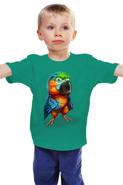 Заказать детскую футболку в Москве. Детская футболка классическая унисекс Милый попугай от Ivan_ARTU  - готовые дизайны и нанесение принтов.
