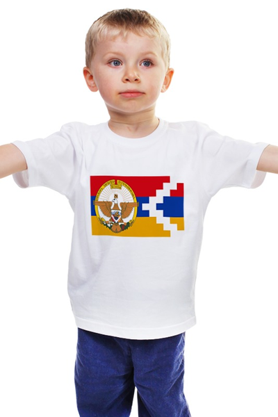 Заказать детскую футболку в Москве. Детская футболка классическая унисекс Карабах Арцах от ar_lev - готовые дизайны и нанесение принтов.