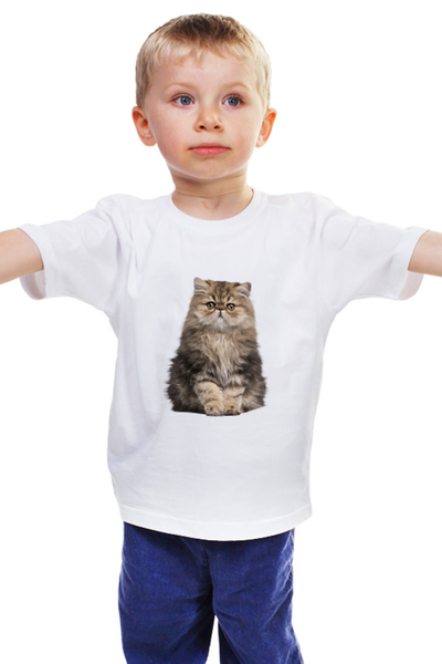 Заказать детскую футболку в Москве. Детская футболка классическая унисекс котенок от THE_NISE  - готовые дизайны и нанесение принтов.