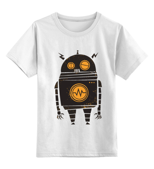 Заказать детскую футболку в Москве. Детская футболка классическая унисекс Robot  / Робот от crash - готовые дизайны и нанесение принтов.