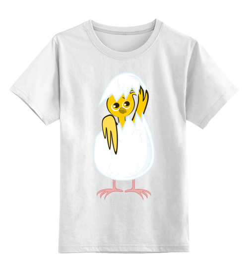 Заказать детскую футболку в Москве. Детская футболка классическая унисекс желтый новорожденный цыпленок от p_i_r_a_n_y_a  - готовые дизайны и нанесение принтов.