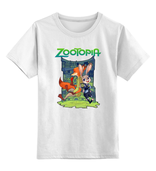 Заказать детскую футболку в Москве. Детская футболка классическая унисекс Zootopia от ПРИНТЫ ПЕЧАТЬ  - готовые дизайны и нанесение принтов.