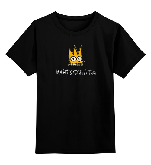 Заказать детскую футболку в Москве. Детская футболка классическая унисекс Bartsquiat от Just kidding - готовые дизайны и нанесение принтов.