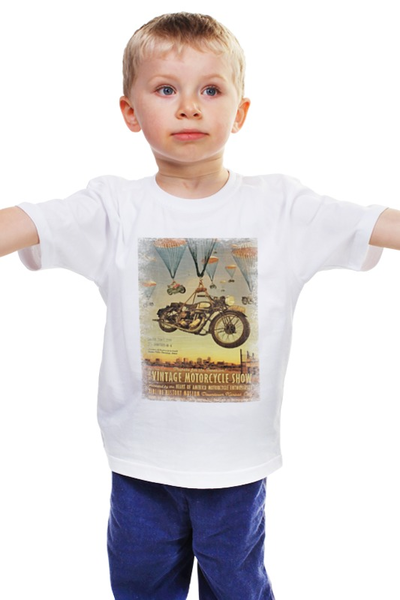 Заказать детскую футболку в Москве. Детская футболка классическая унисекс Vintage Motorcycle Show от lisalisa11@list.ru - готовые дизайны и нанесение принтов.