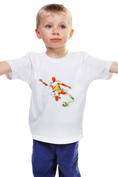 Заказать детскую футболку в Москве. Детская футболка классическая унисекс Футбол от ПРИНТЫ ПЕЧАТЬ  - готовые дизайны и нанесение принтов.