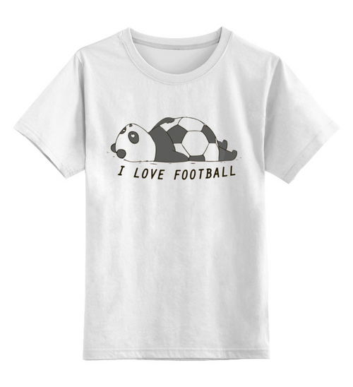 Заказать детскую футболку в Москве. Детская футболка классическая унисекс Я Люблю Футбол от MariYang  - готовые дизайны и нанесение принтов.
