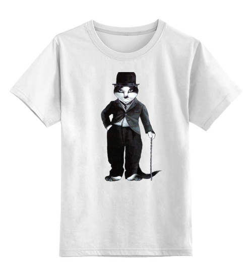 Заказать детскую футболку в Москве. Детская футболка классическая унисекс Cat Charlie от balden - готовые дизайны и нанесение принтов.