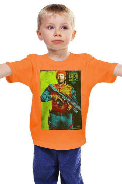 Заказать детскую футболку в Москве. Детская футболка классическая унисекс Expendables III Statham colors от KinoArt - готовые дизайны и нанесение принтов.