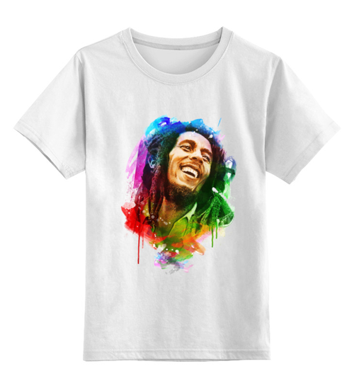 Заказать детскую футболку в Москве. Детская футболка классическая унисекс Bob Marley от print_not_dead - готовые дизайны и нанесение принтов.