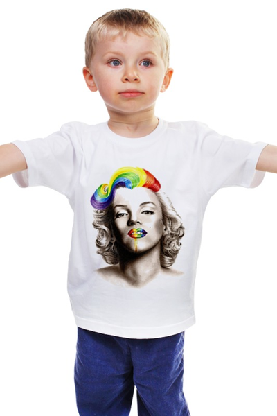 Заказать детскую футболку в Москве. Детская футболка классическая унисекс Marilyn Monroe от Vinli.shop  - готовые дизайны и нанесение принтов.