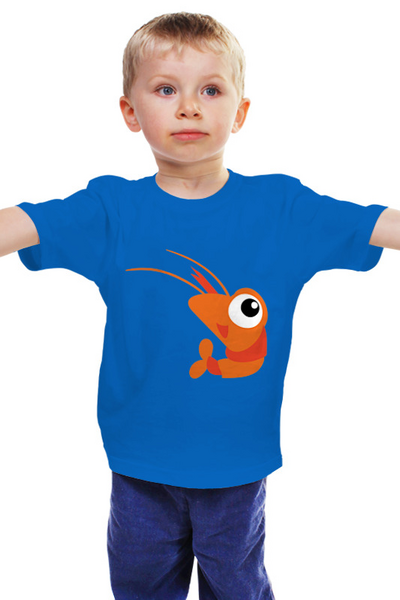Заказать детскую футболку в Москве. Детская футболка классическая унисекс Креветка от nadegda - готовые дизайны и нанесение принтов.