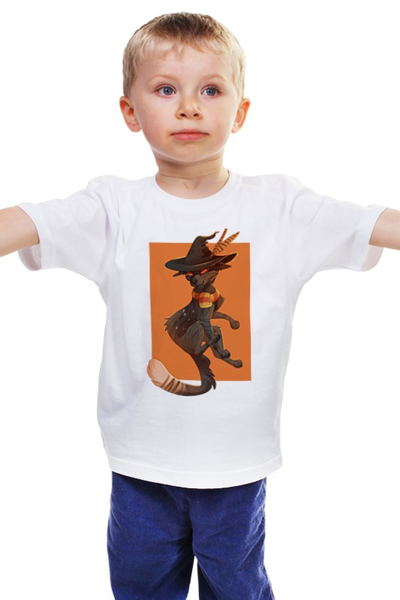 Заказать детскую футболку в Москве. Детская футболка классическая унисекс Котейка от Js - готовые дизайны и нанесение принтов.