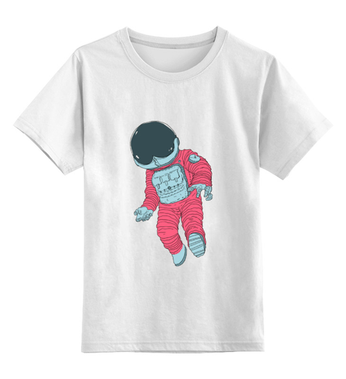 Заказать детскую футболку в Москве. Детская футболка классическая унисекс Космонавт от YellowCloverShop - готовые дизайны и нанесение принтов.