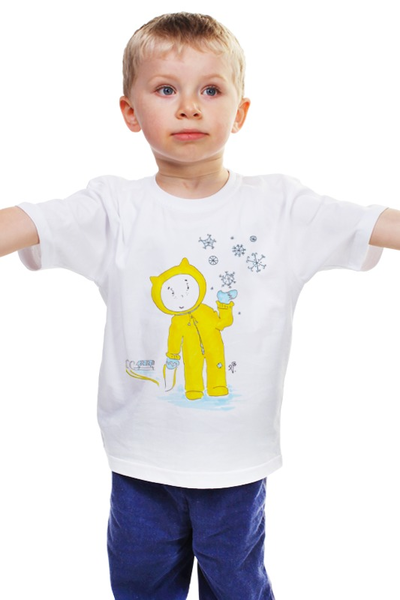 Заказать детскую футболку в Москве. Детская футболка классическая унисекс Зимняя прогулка от galkagalka - готовые дизайны и нанесение принтов.