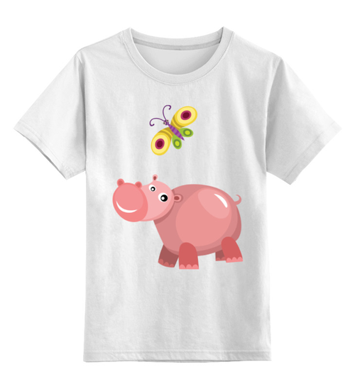 Заказать детскую футболку в Москве. Детская футболка классическая унисекс Бегемот от nadegda - готовые дизайны и нанесение принтов.