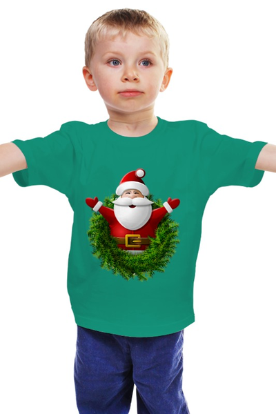 Заказать детскую футболку в Москве. Детская футболка классическая унисекс Санта от Ирина - готовые дизайны и нанесение принтов.