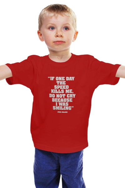 Заказать детскую футболку в Москве. Детская футболка классическая унисекс Пол Уокер от cherdantcev - готовые дизайны и нанесение принтов.