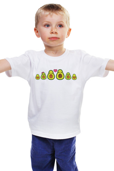 Заказать детскую футболку в Москве. Детская футболка классическая унисекс Семья Авокадо от MariYang  - готовые дизайны и нанесение принтов.