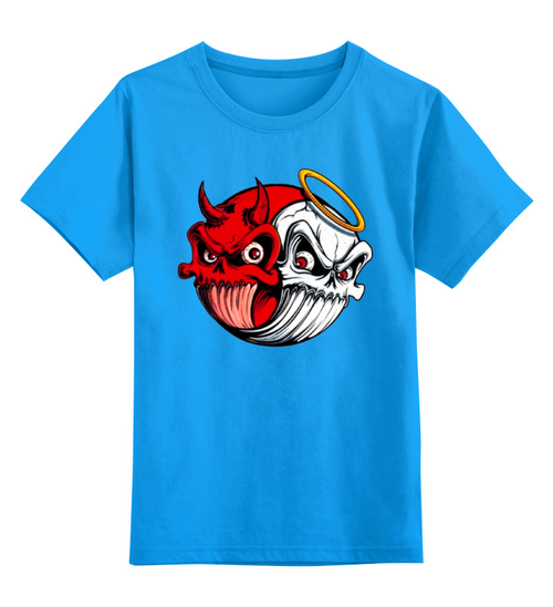 Заказать детскую футболку в Москве. Детская футболка классическая унисекс Angel & Devil от Leichenwagen - готовые дизайны и нанесение принтов.