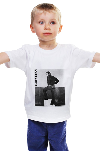 Заказать детскую футболку в Москве. Детская футболка классическая унисекс Джеймс Дин James Dean Бунтарь без Причины от James Dean - готовые дизайны и нанесение принтов.