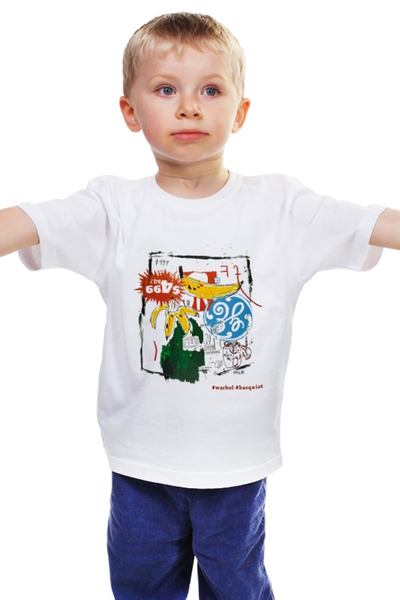 Заказать детскую футболку в Москве. Детская футболка классическая унисекс Warhol - Basquiat от Михаил Авилкин - готовые дизайны и нанесение принтов.