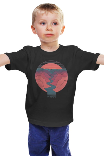 Заказать детскую футболку в Москве. Детская футболка классическая унисекс Каньон от printik - готовые дизайны и нанесение принтов.