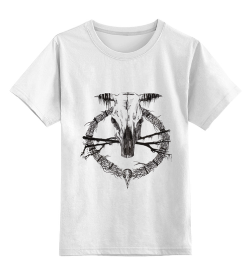 Заказать детскую футболку в Москве. Детская футболка классическая унисекс Occult skull / Оккультный череп от Марина Милютина - готовые дизайны и нанесение принтов.