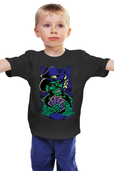Заказать детскую футболку в Москве. Детская футболка классическая унисекс Покер от denis01001 - готовые дизайны и нанесение принтов.